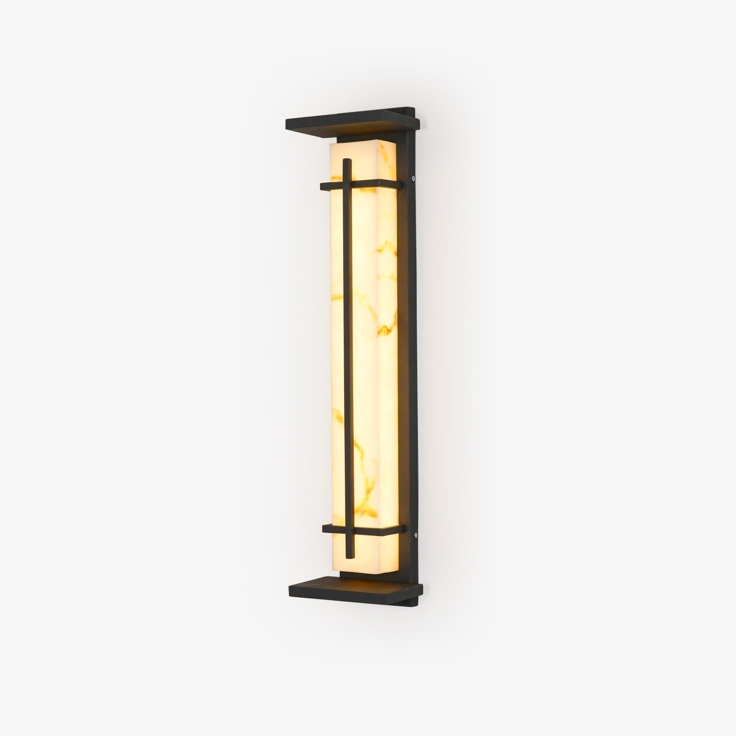 Ray Square Outdoor Wall Light Imitation Alabaster Waterproof - Neutral Decor
